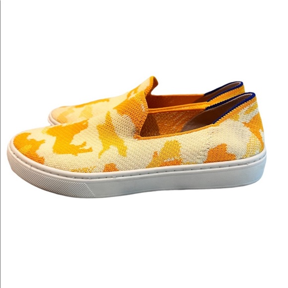 Rothy’s Yellow Puppy Camo Slip On Shoes - Picture 3 of 4